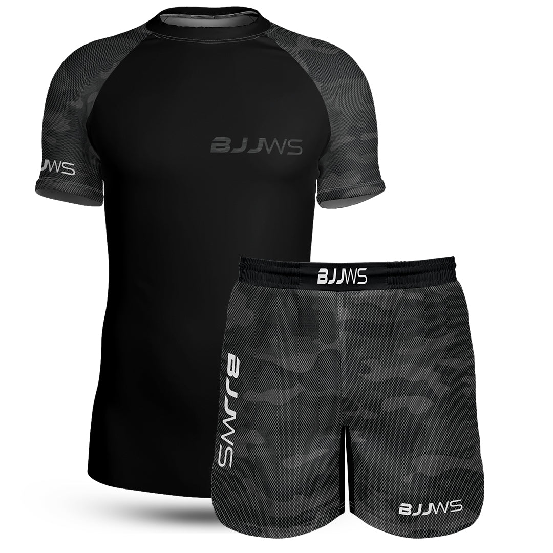 Carbon Camo NoGi Kit - Rashguard & Shorts
