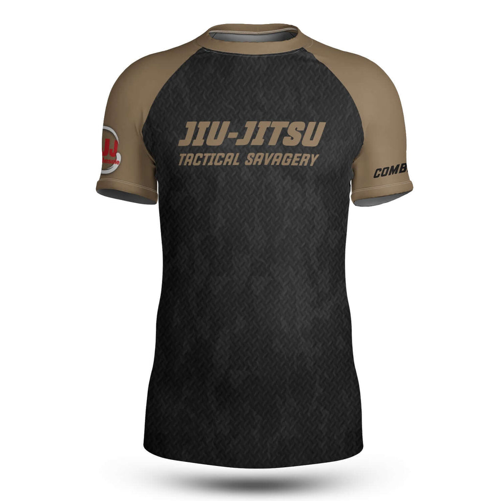 Tactical Savagery Rashguard - Coyote Camo Short Sleeve
